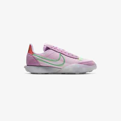 nike waffle racer pink green