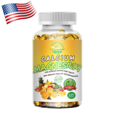 Zinc Calcium Magnesium & Vitamin D3 Complex Supplement 120 Vegetarian Capsules
