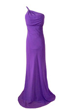 COUTURE COLLECTION PURPLE CHIFFON PROM, WEDDING, FORMAL GOWN, SIZE 8, NWT