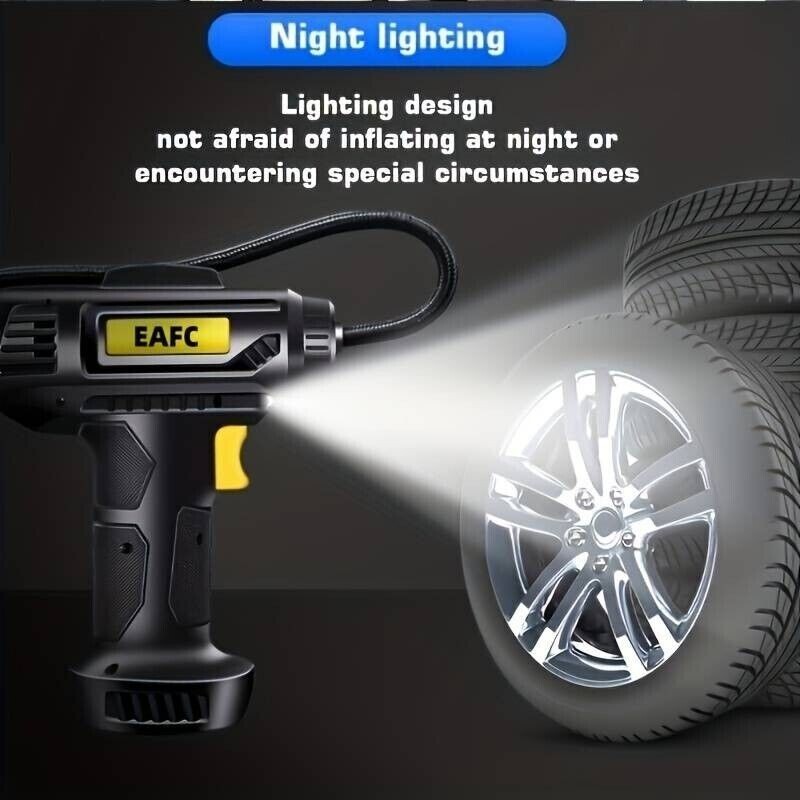 Cordless Digital Car Tyre Inflator USB Rechargeable LED Tire Air