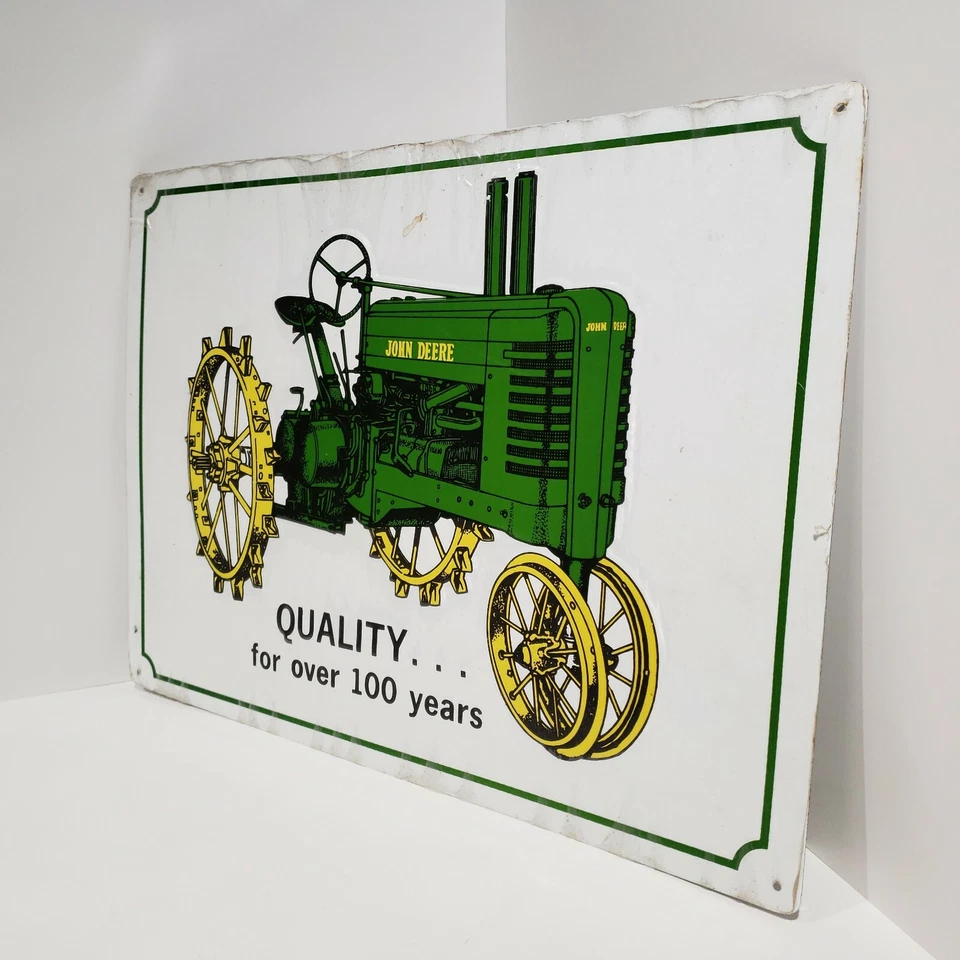 John Deere QUALITY. . . for over 100 years Metal Sign  - Image 2 of 2