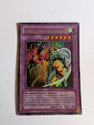 Yugioh YGO TCG Elementar-HELD Flammenflügelmann TLM-DE035 Ultra Rare 1. Auflage LP