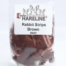 Hareline Rabbit Strips - Brown