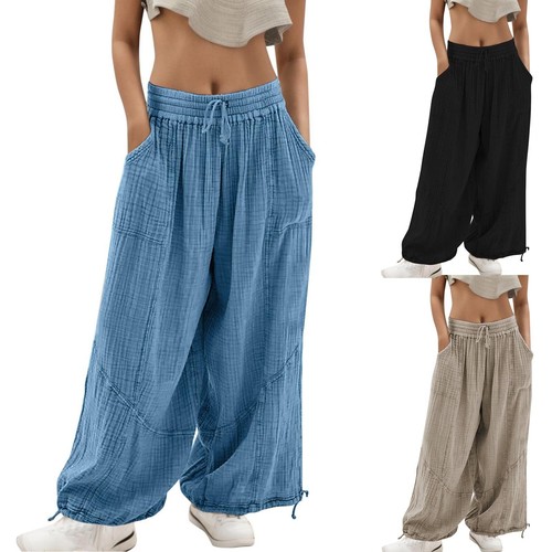 Womens Baggy Utility Pants Summer High Waisted Womens Convertible Pants