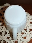 Vtg White Milk Glass Hobnail Pitcher Creamer Dashes and Dots EUC  — photo 4