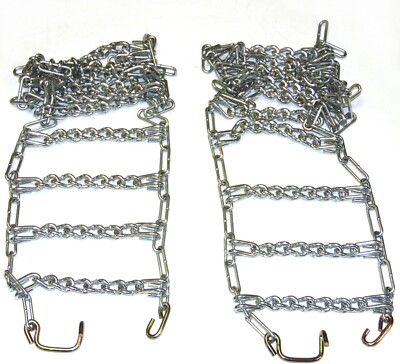 TIRE CHAIN SET 410 X 350 - 5 ZINC PLATED 2-LINK SPACING MOWER,CARTS, ETC 5535
