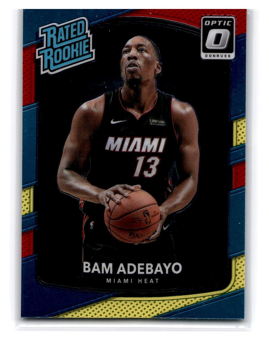 2017-18 Donruss Optic #187 Bam Adebayo RC Red & Yellow - Miami Heat