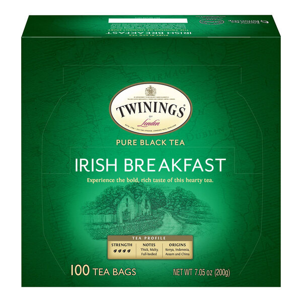 Bolsas de té para desayuno irlandés Twinings - 100/caja
