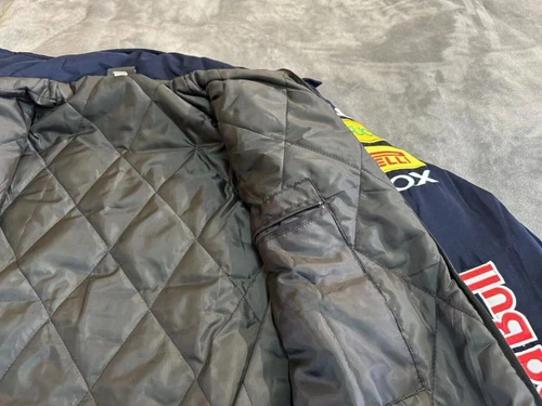 Unisex Adult Red Bull Jacket Ebroidered Cotton Padded F 1 Racing Jacket - Picture 34 of 36
