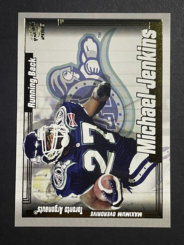 2003 Pacific CFL Michael Jenkins Maximum Overdrive Insert Card Toronto Argonauts