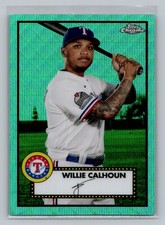 2021 Topps Chrome Platinum Anniversary AQUA WAVE REFRACTOR - #441 Willie Calhoun