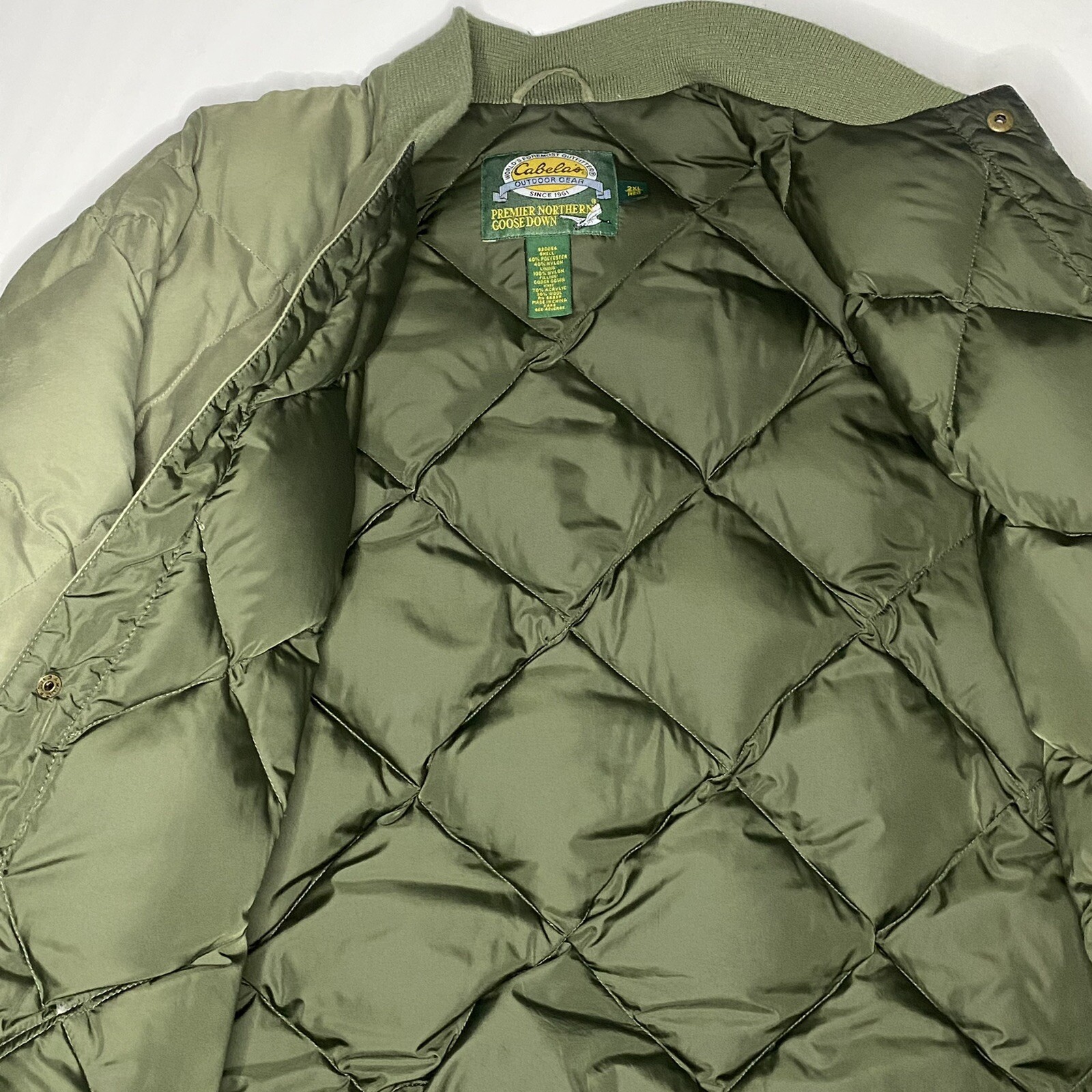 Vintage Cabela’s Hunting Jacket Goose Down Premier Northern Quilted