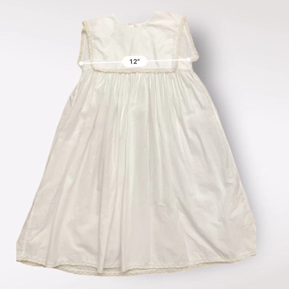 Bella Luna by Strasburg Vintage Girls Dress Size 4 White Lace Cottagecore - Image 4 of 4