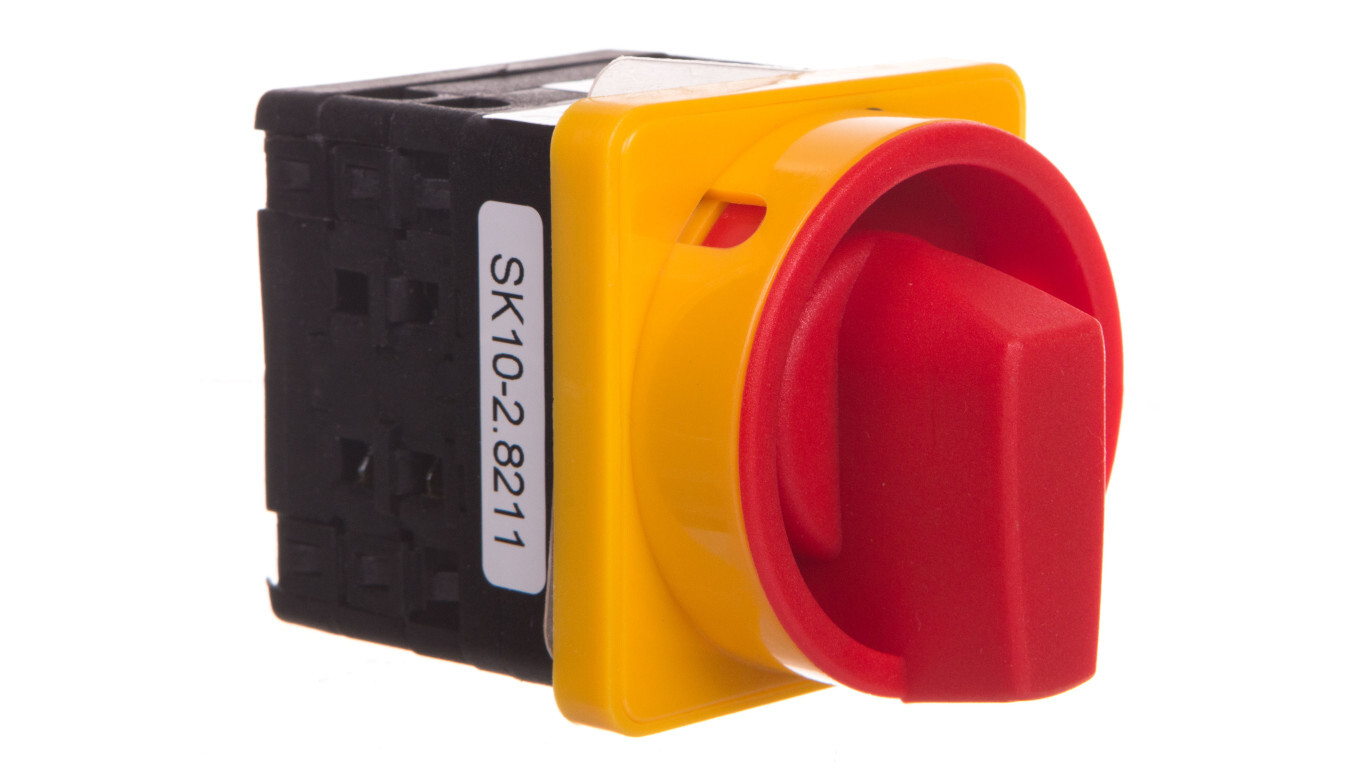 Cam switch 10A 0-1 3P, yellow-red, dome SK10-2.8211P08 /T2UK