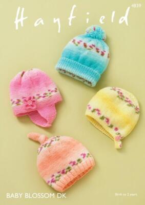 Sirdar Strick Muster - Hayfield Baby Blüte Dk, Baby Hüte 4839
