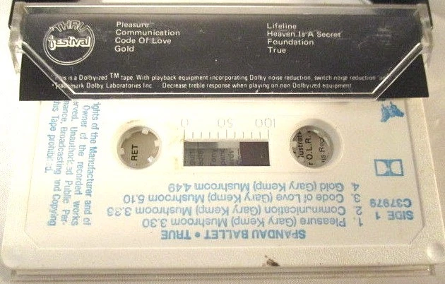 Spandu Ballet TRUE  *TESTED*. 1983 Chrysalis Music Dolby Stereo. - Image 3 of 3