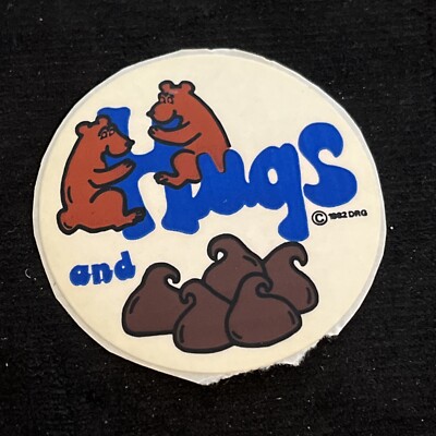 Vintage 80 s DRG Sticker - Hugs & Kisses - Rare