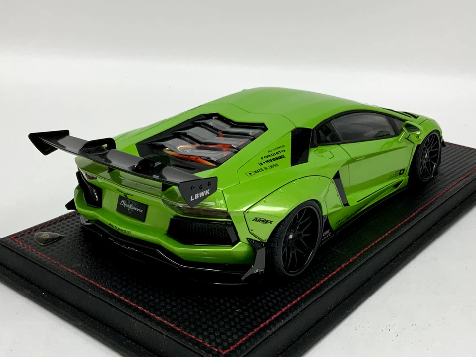 1/18 AutoArt Lamborghini Aventador LB Works verde perla 79243 cuero personalizado bajo Foto 4 de 4
