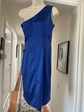 Calvin Klein Royal Blue Satin Cocktail Dress 6