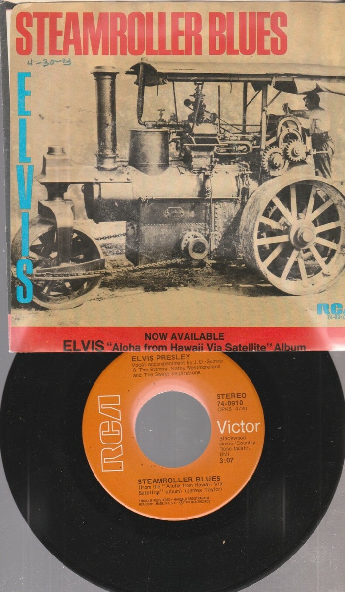 45 rpm record with picture sleeve, Elvis Presley Steamroller