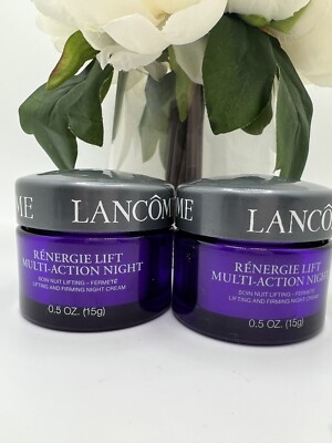 2 Lancome Renergie Lift Multi-Action Night Cream 0.5 oz/15 ml each