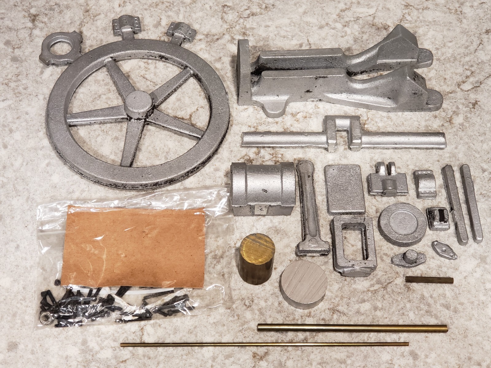 Vtg. (1985) P.M. Research Horizontal Model 1A Steam Engine Casting Kit Complete eBay