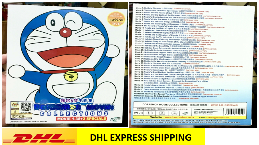 Anime Dvd Doraemon 38 In 1 Movie Collection Eng Sub All Region Ship L6 For Sale Online Ebay