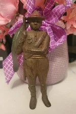 Antique A.C. Williams Cast Iron Soldier / Boy Scout / Trooper Bank ~ 1910