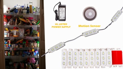 LEDupdates CLOSET STORAGE Pantry LED Light Kit + Motion Sensor Switch + UL Power