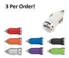 Universal USB Adapter for Car Auto Cigarette Lighter  - 3 Pack - Random Colors