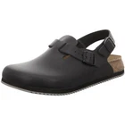 Birkenstock Tokio Tokyo Leather Work Shoes Clogs Super Grip Sandals Black regula
