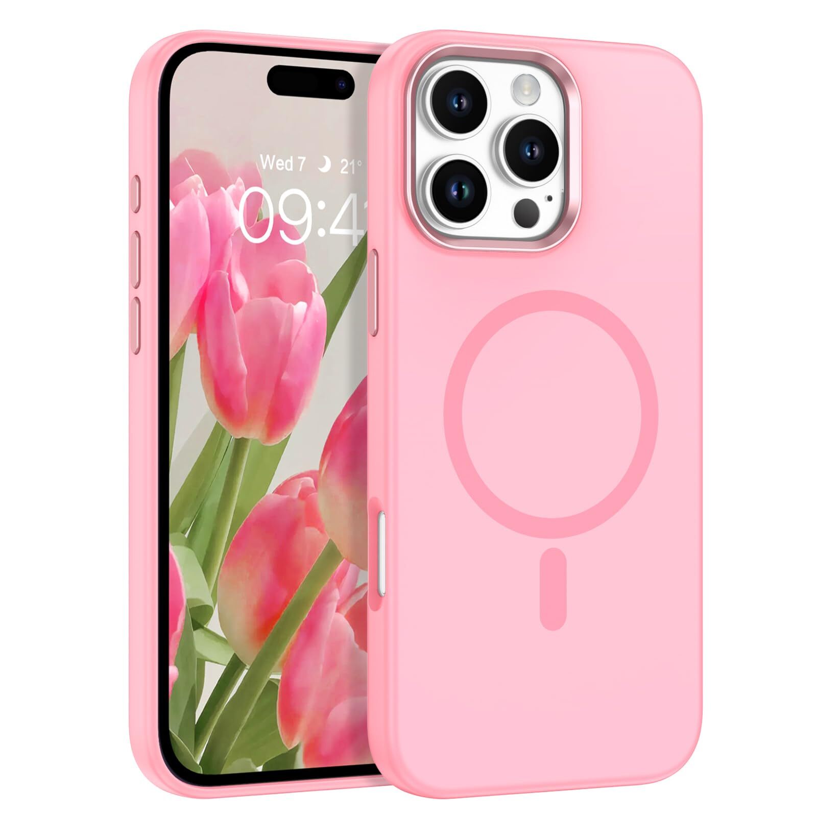 iPhone 16 Pro Max Case Magnetic Slim Soft Silicone Shockproof Protective Cover-image