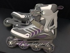 Rollerblade Womens Lace Up Inline Skates Purple Silver EU 40.5 US 9 UK 7