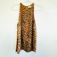 Zimmermann Size 1 (8 )Animal Print Sleeveless Shell Top Australian Designer