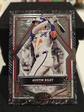 2025 Topps Tier One Silver Foil Austin Riley #52 #34/99 Atlanta Braves