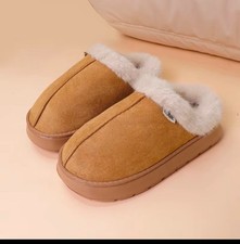 Skechers Women's Bobs Too Cozy Shoes, Size 38 37,Brown Faux Fur, Lined Slippers