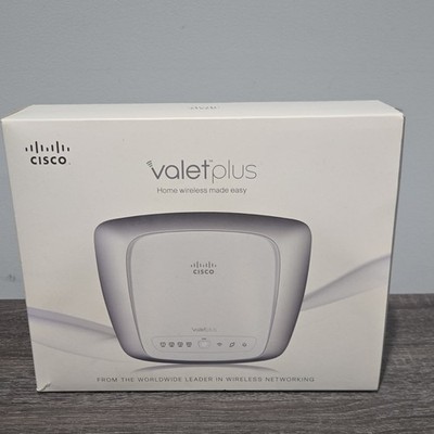 Cisco Valet Plus Wireless Router White Easy Setup Key Home Networking Device