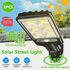 3PCS Outdoor Solar Wall Light LED Motion Sensor Bright Flood Street Lamp 3 Modes