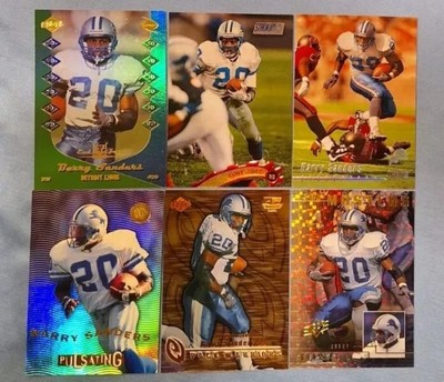 NFL Barry Sanders HoF Lot Bulk Detroit Lions 6 Karten, Inserts und Parallels