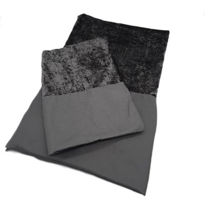 Sienna Bettbezug Set aus 100 % Polyester mit Pannesamtband, Anth - Unvollständig