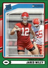 2024 Donruss Jared Wiley #387 Press Proof Green Kansas City Chiefs 4H
