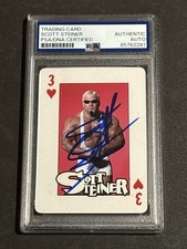 SCOTT STEINER 1999 WCW/NWO SIGNED AUTOGRAPHED PLAYING CARD PSA/DNA CERTIFIED