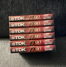 TDK D90 High Output IECI/TYPE I Blank Audio Cassette Tapes New Sealed Lot of 6
