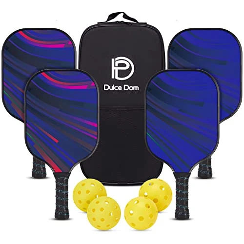 Pickleball Paddles, USAPA Approved Fiberglass Pickleball Set of 2/4 with Pickleball Paddles, USAPA Approved Fiberglass Pickleball Set of 2/4 with
