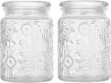 Glass Storage Jars With Airtight Lid, 23.7oz Canister For Kitchen Counter with