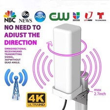 HD 4K Digital TV Antenna 6000 Miles HDTV 1080P Outdoor 360 Signal Amplified