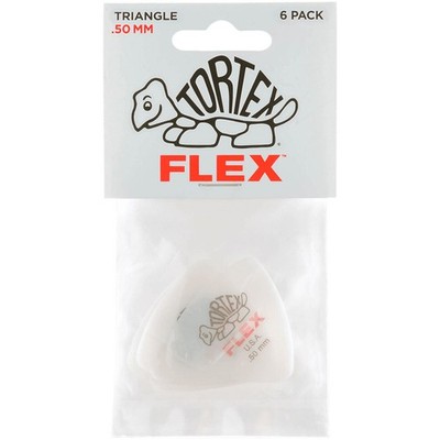 Plektrum Dunlop Tortex Flex Triangle 0,50 mm (6Stck) Plek Pick NEU