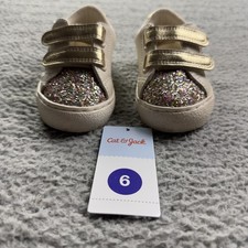 Cat Jack Shoes Kids Size 6 Multicolor Glitter Hook Loop Sneaker New Casual