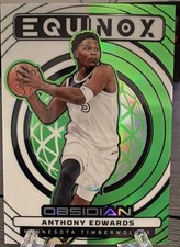 Panini Obsidian Equinox Anthony Edwards Green Flood /25 #13 Timberwolves NBA