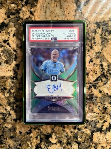 2024-25 PANINI SELECT PREMIER LEAGUE SELECT SIGNATURES ERLING HAALAND /5 PSA A